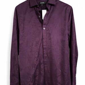 Milano Rich Purple Men's Floral Shirt